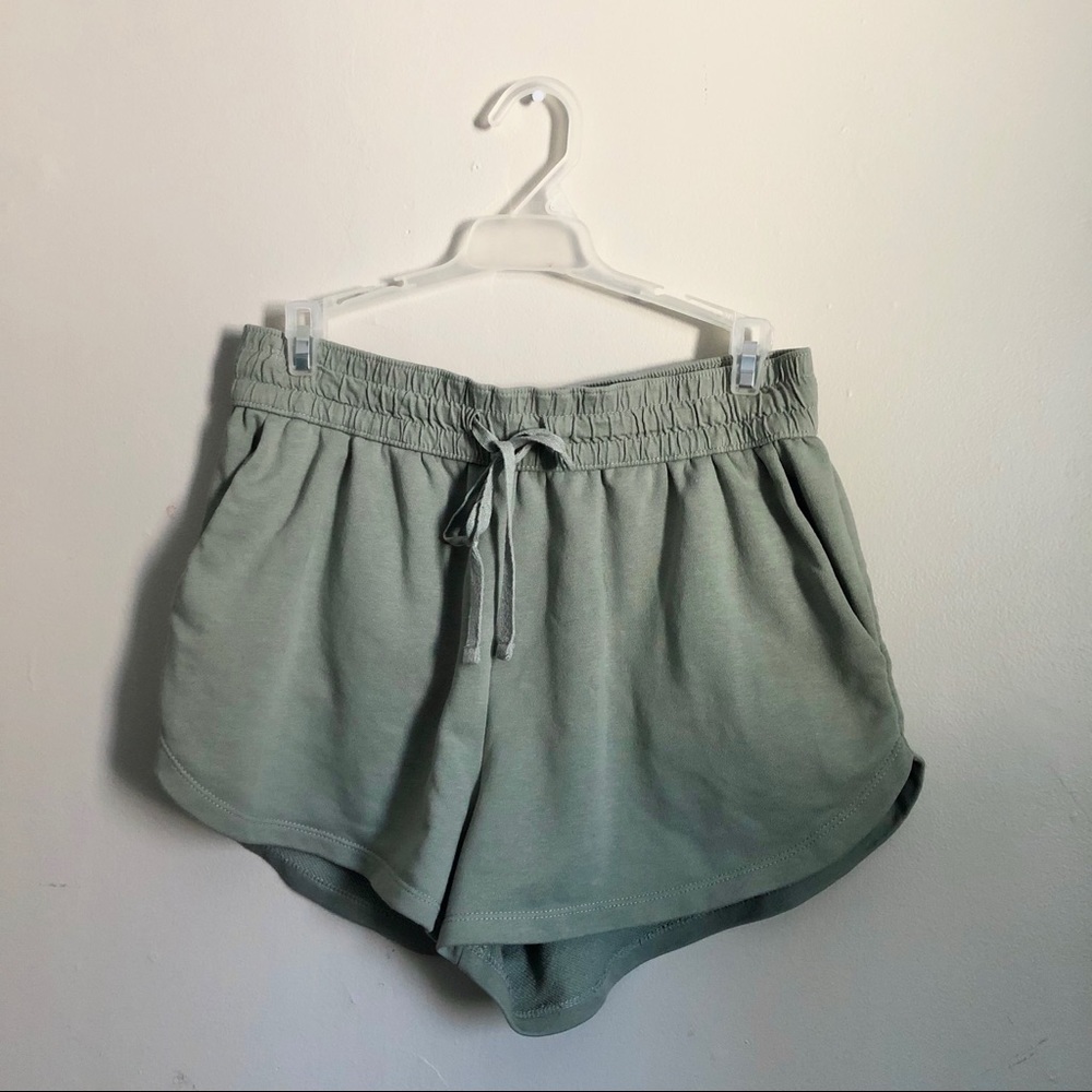 H&M Basics Green Lounge Shorts